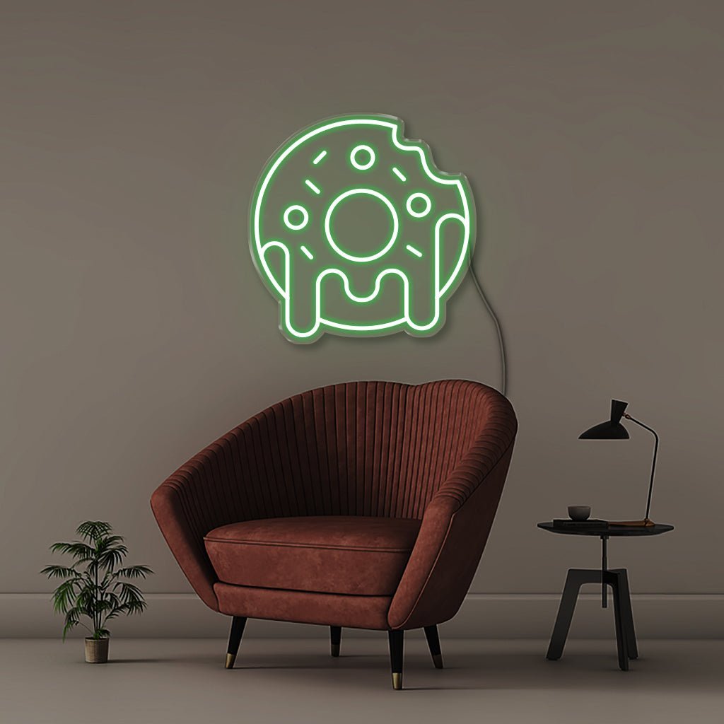 Melted Donut - Neonific - LED Neon Signs - 50 CM - Green
