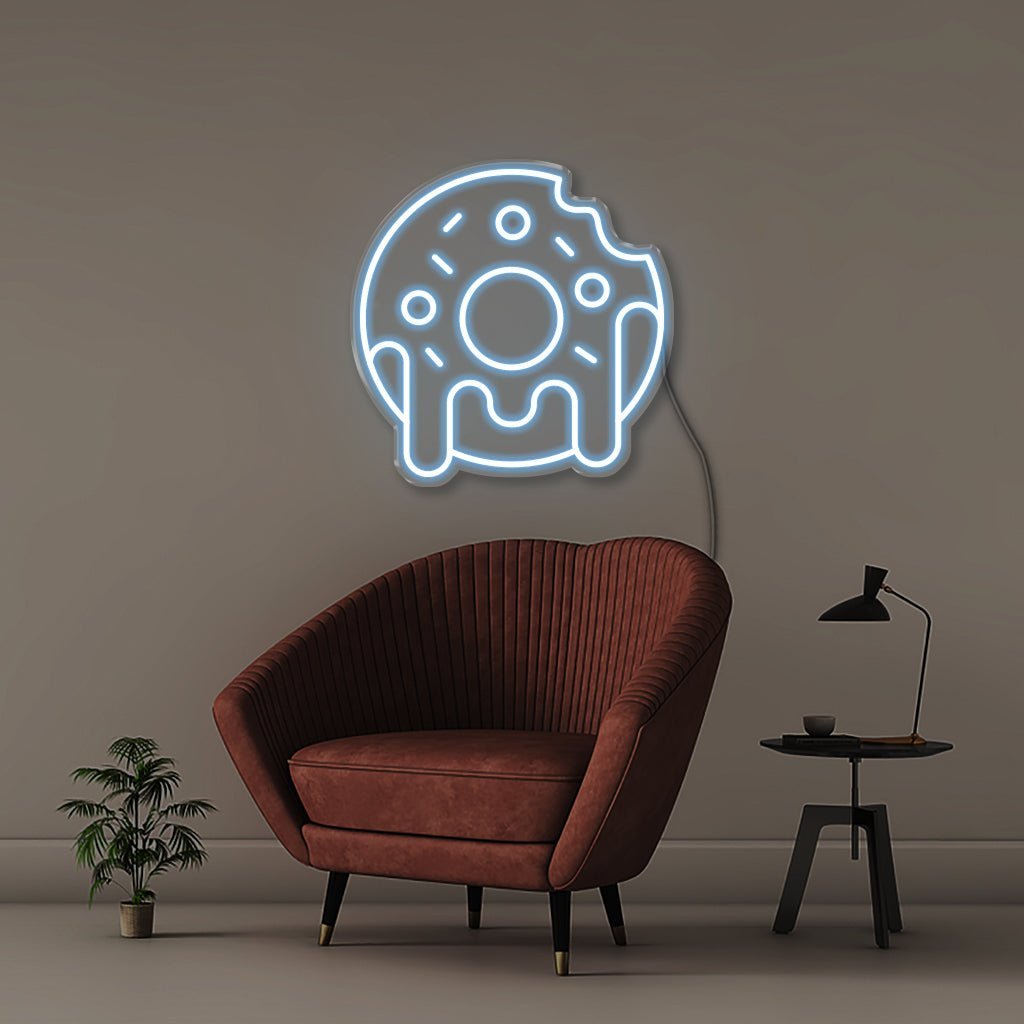 Melted Donut - Neonific - LED Neon Signs - 50 CM - Light Blue