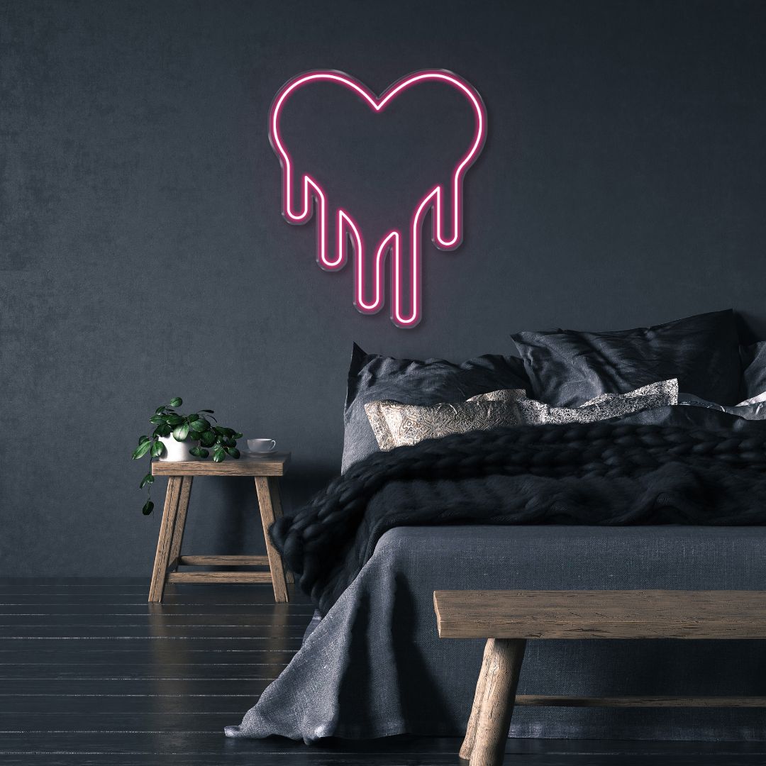 Melting Heart - Neonific - LED Neon Signs - 24" (61cm) -