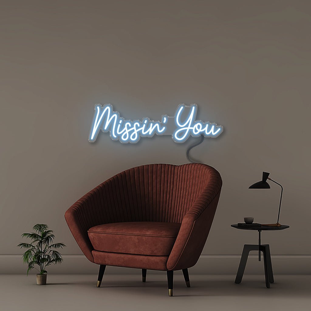 Missin You - Neonific - LED Neon Signs - 50 CM - Light Blue