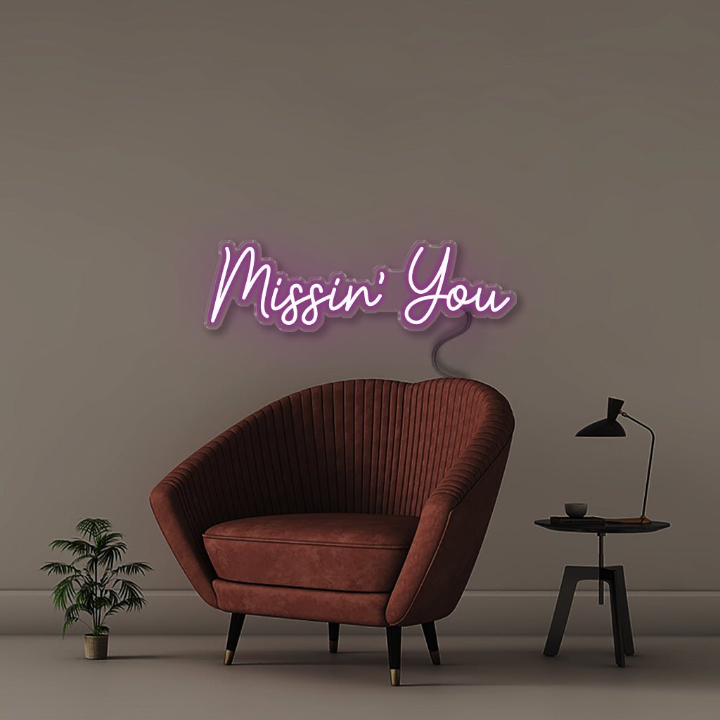 Missin You - Neonific - LED Neon Signs - 50 CM - Purple