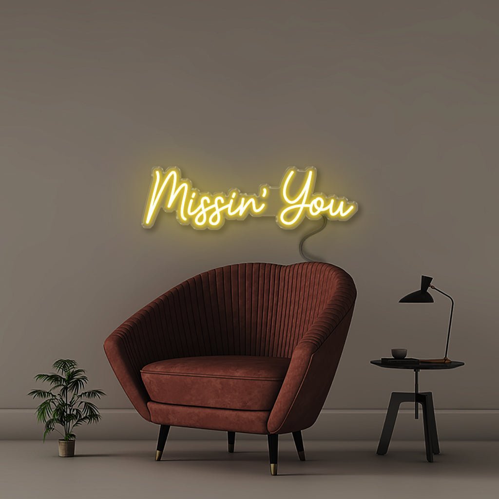 Missin You - Neonific - LED Neon Signs - 50 CM - Yellow