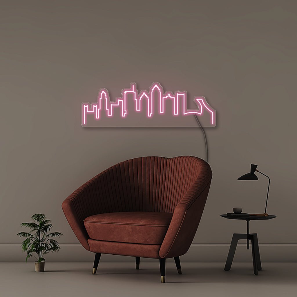Montreal Cityscape - Neonific - LED Neon Signs - 100 CM - Light Pink