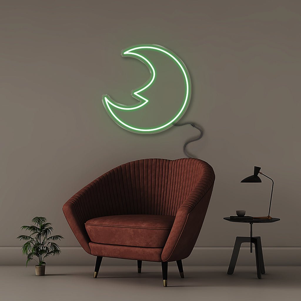 Moon - Neonific - LED Neon Signs - 50 CM - Green