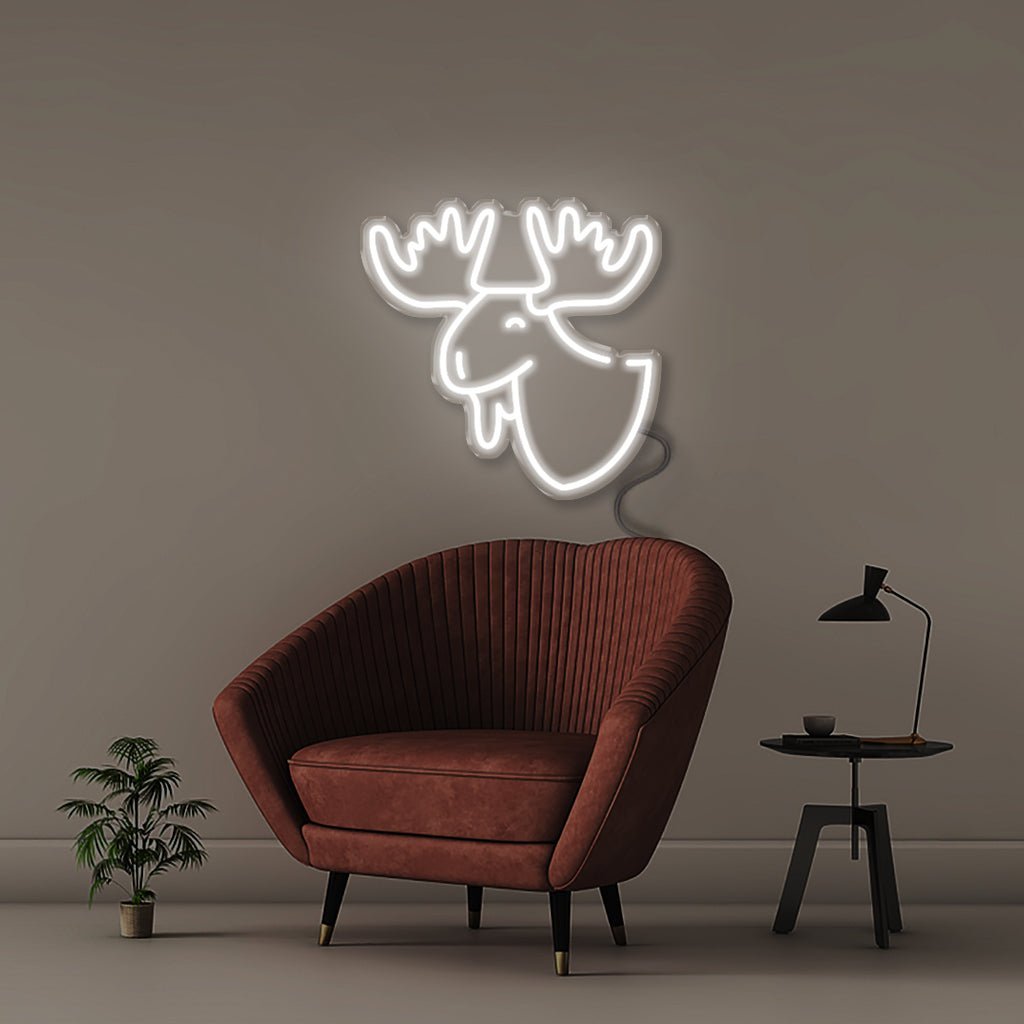 Moose - Neonific - LED Neon Signs - 50 CM - White