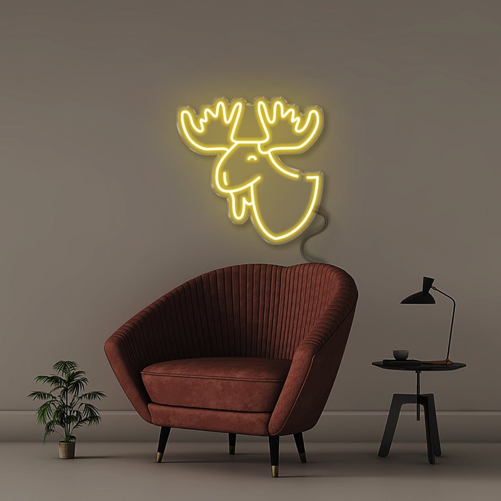 Moose - Neonific - LED Neon Signs - 50 CM - Yellow