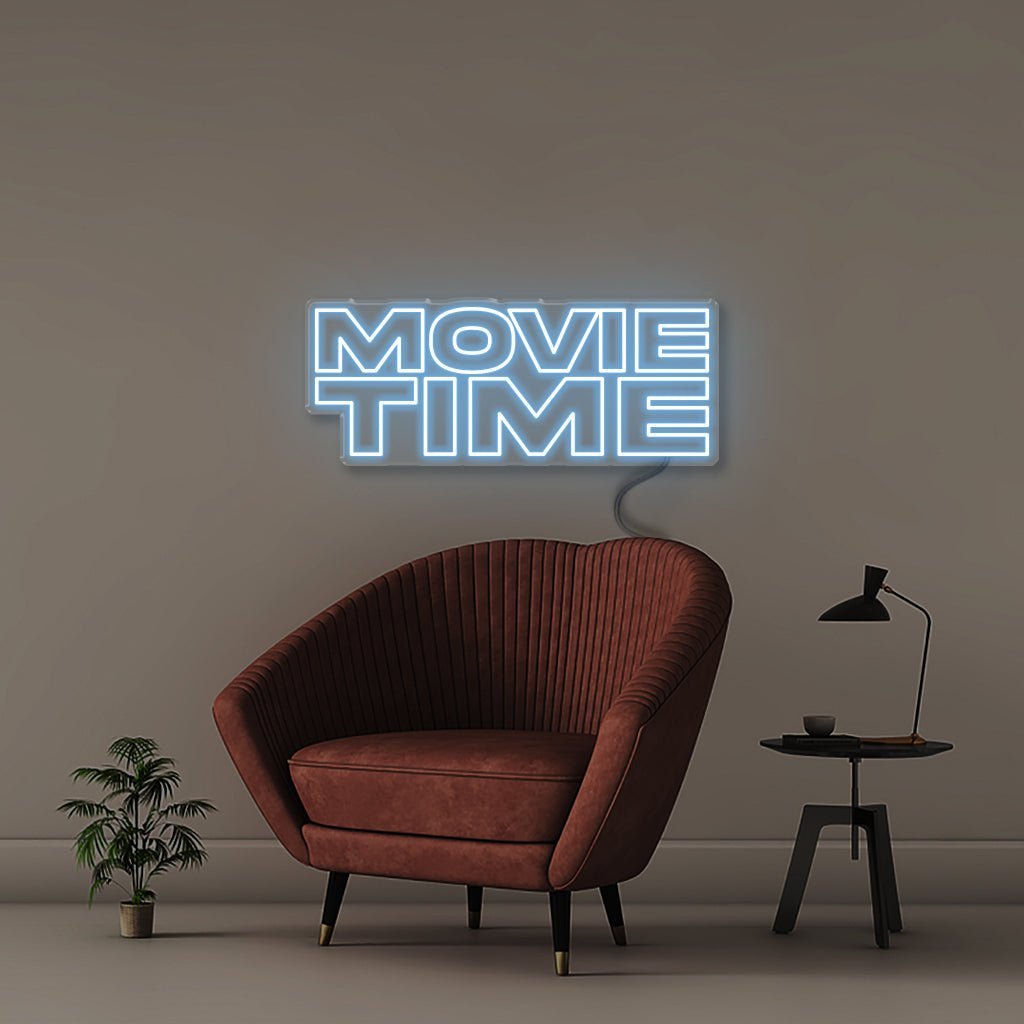 Movie time - Neonific - LED Neon Signs - 50 CM - Light Blue