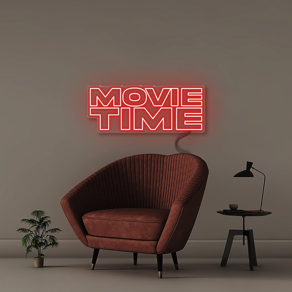 Movie time - Neonific - LED Neon Signs - 50 CM - Red