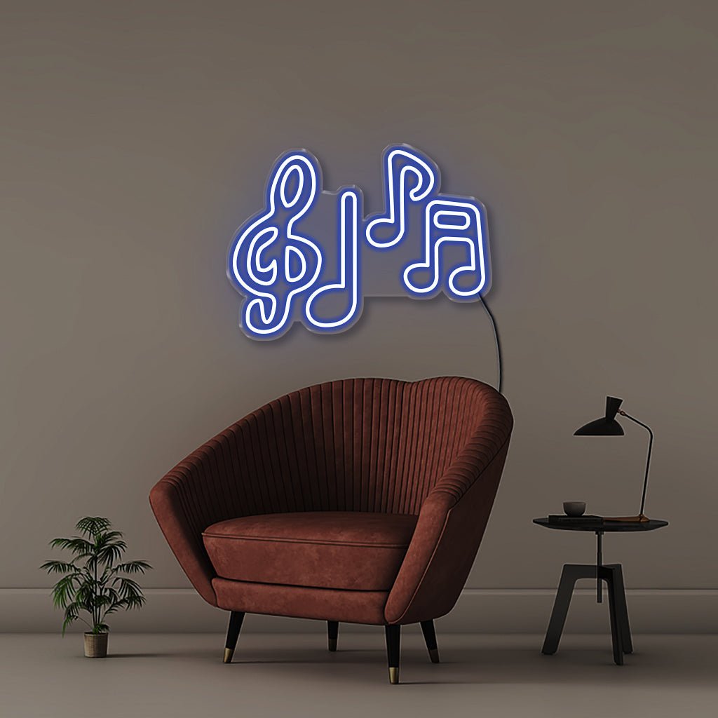 Music Notes - Neonific - LED Neon Signs - 50 CM - Blue