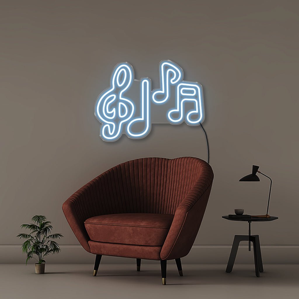 Music Notes - Neonific - LED Neon Signs - 50 CM - Light Blue