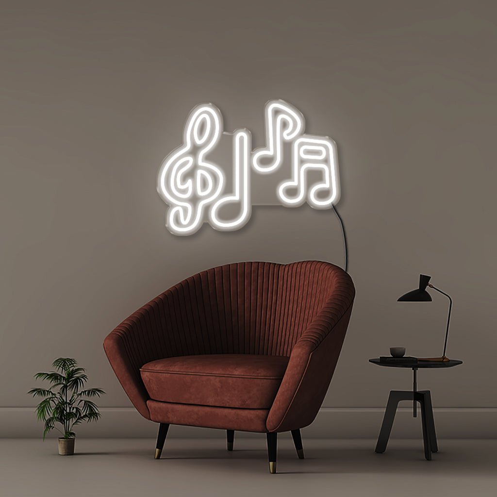 Music Notes - Neonific - LED Neon Signs - 50 CM - White