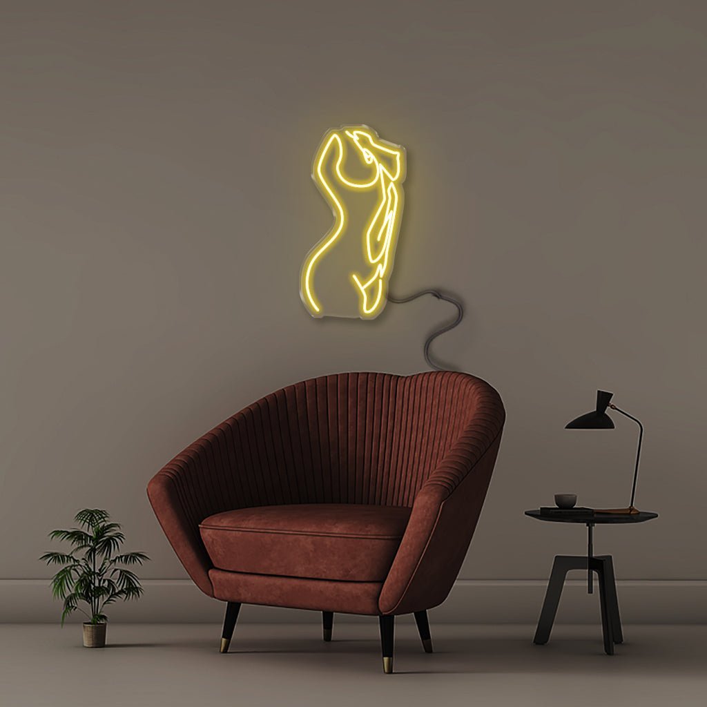 Naked - Neonific - LED Neon Signs - 50 CM - Yellow