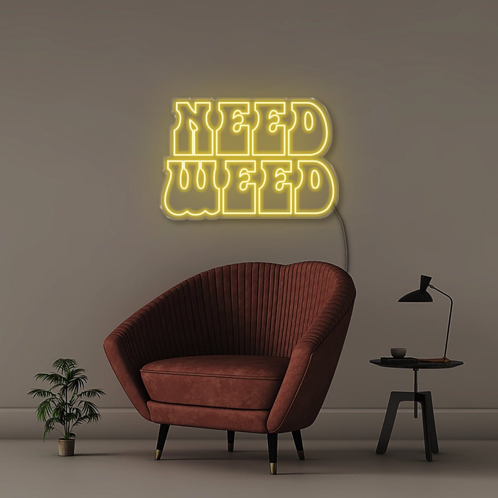 Need Weed - Neonific - LED Neon Signs - 50 CM - Yellow