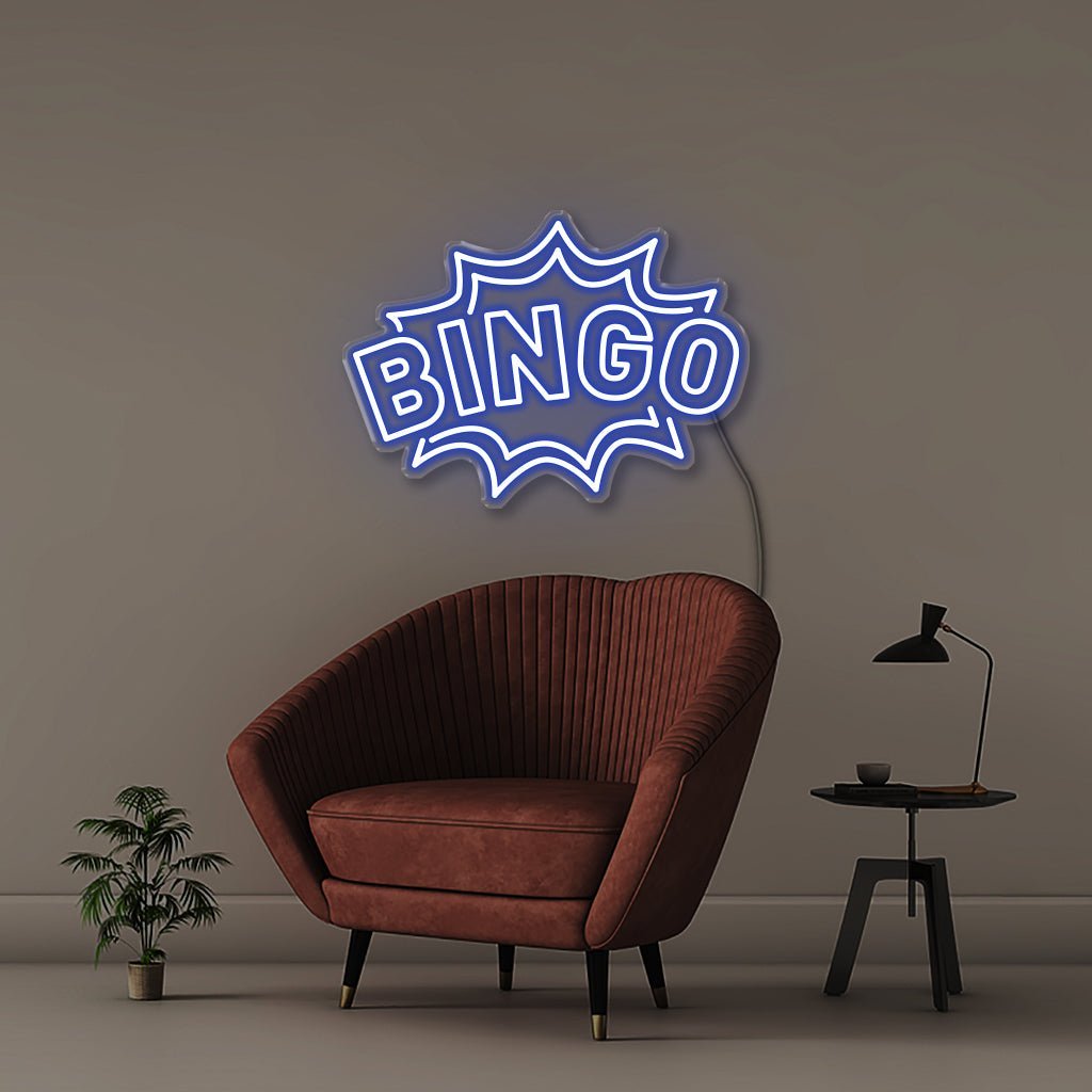 Neon Bingo - Neonific - LED Neon Signs - 50 CM - Blue