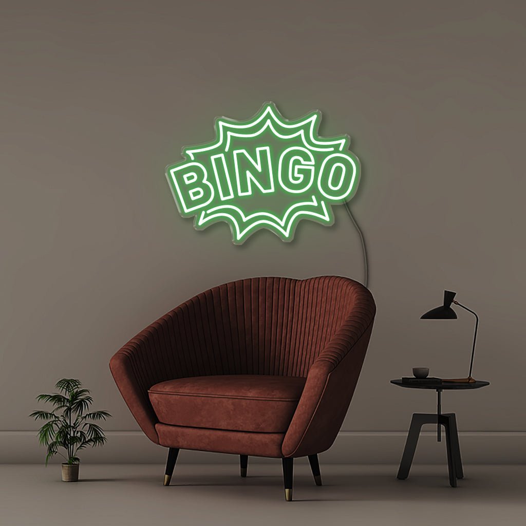 Neon Bingo - Neonific - LED Neon Signs - 50 CM - Green