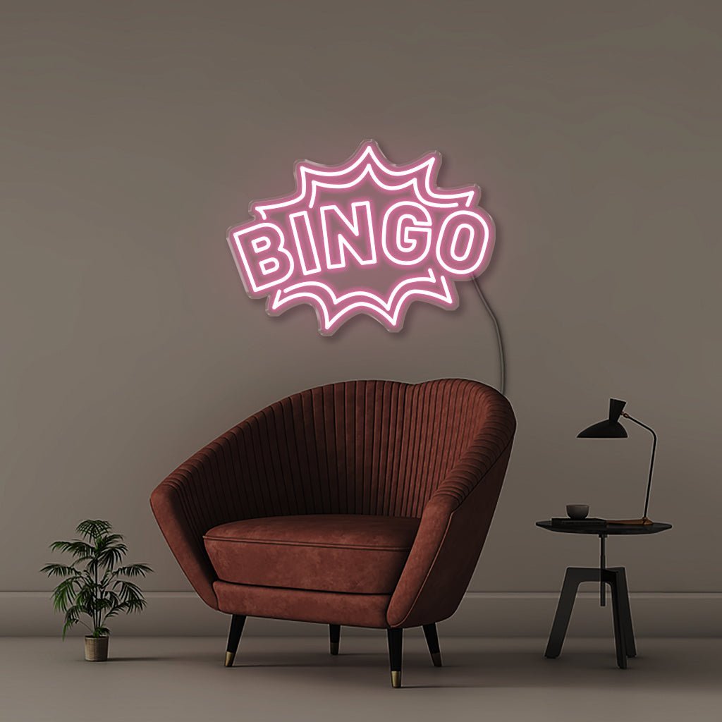Neon Bingo - Neonific - LED Neon Signs - 50 CM - Light Pink
