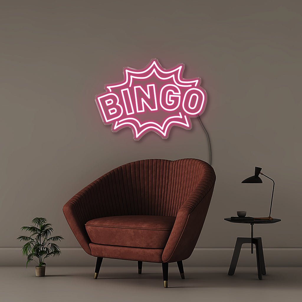 Neon Bingo - Neonific - LED Neon Signs - 50 CM - Pink