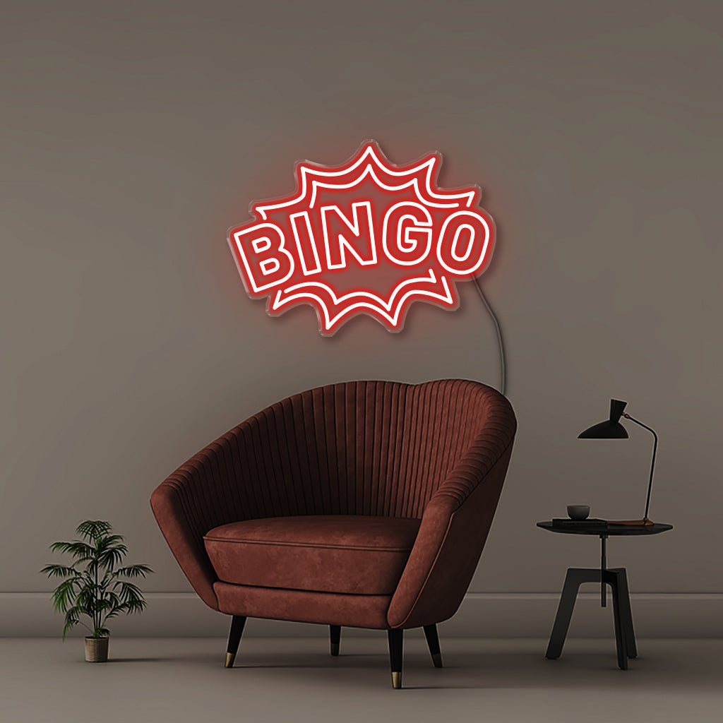Neon Bingo - Neonific - LED Neon Signs - 50 CM - Red