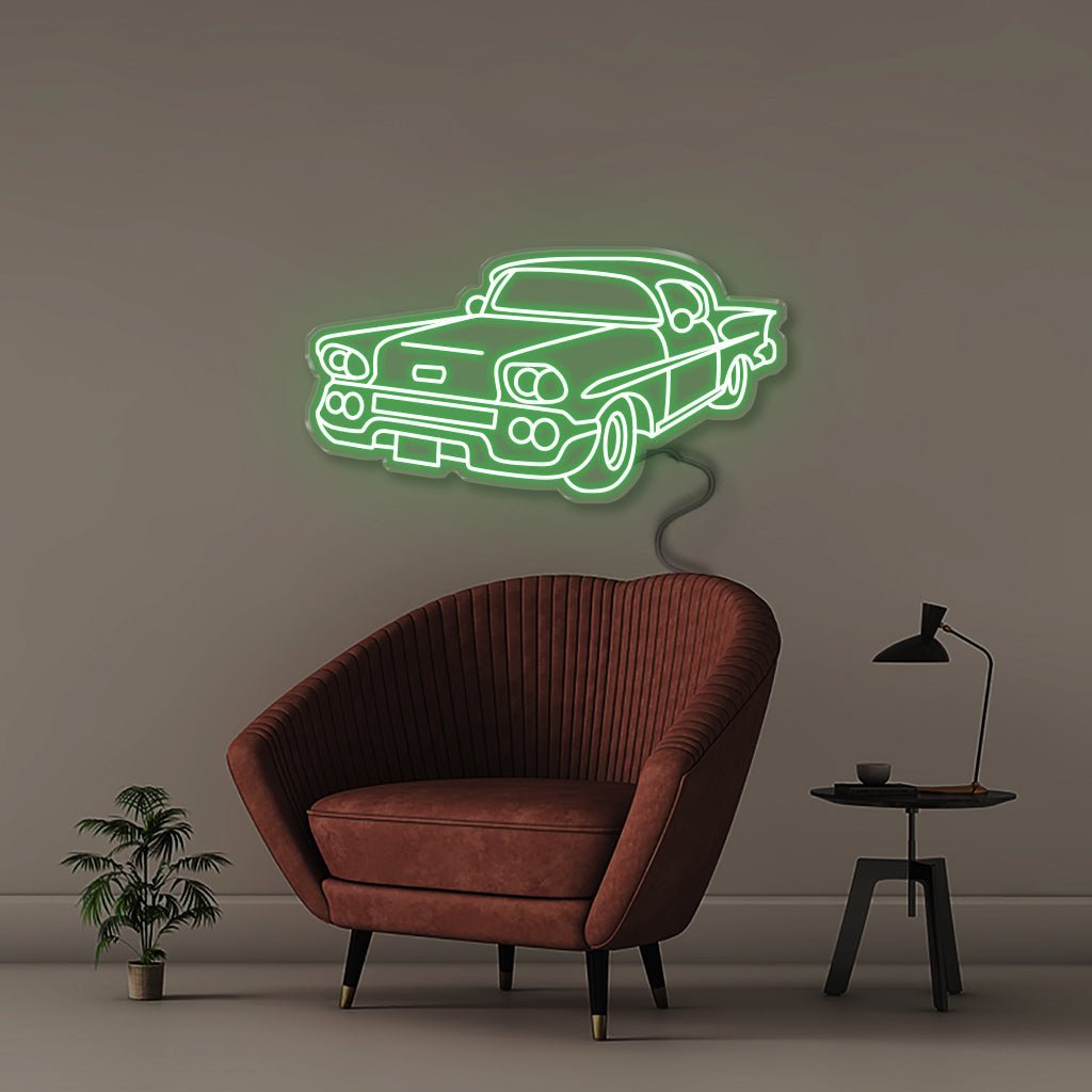 Neon Classic Car 2 - Neonific - LED Neon Signs - 100 CM - Green