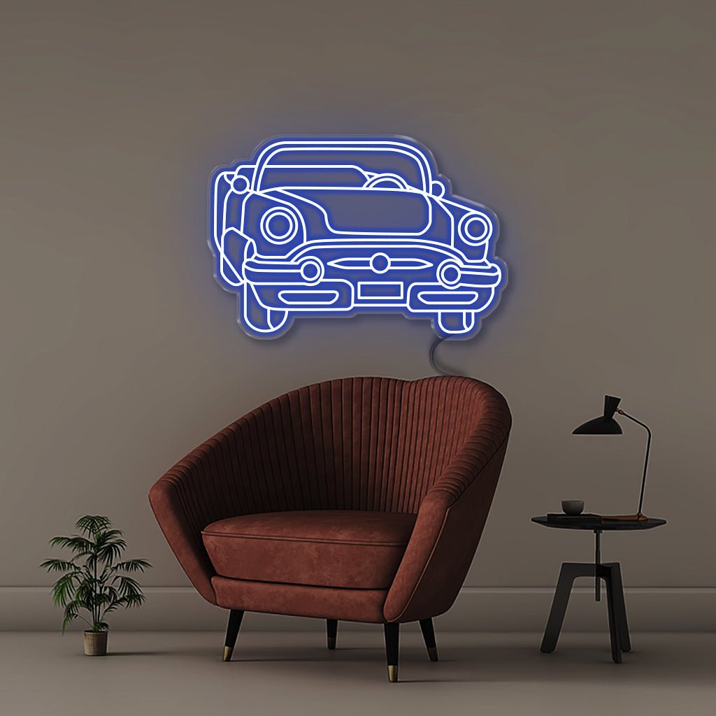 Neon Classic Car 3 - Neonific - LED Neon Signs - 75 CM - Blue