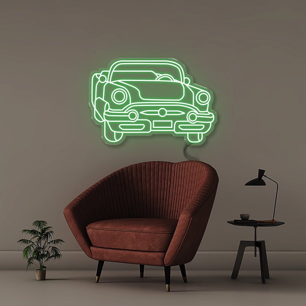 Neon Classic Car 3 - Neonific - LED Neon Signs - 75 CM - Green