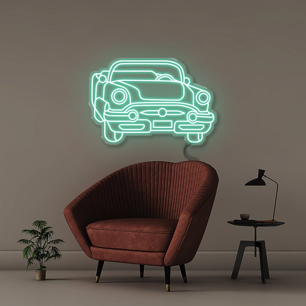 Neon Classic Car 3 - Neonific - LED Neon Signs - 75 CM - Sea Foam
