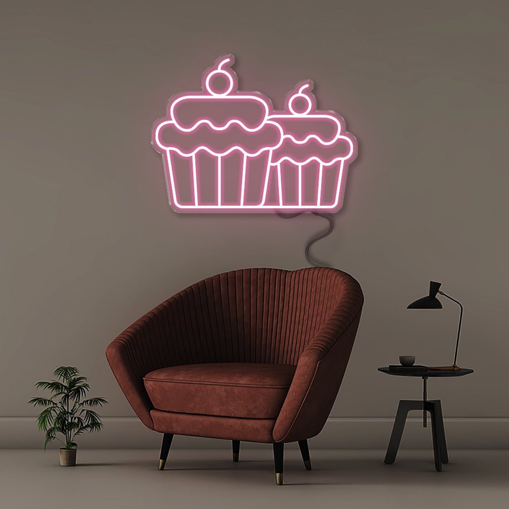 Neon Cupcakes - Neonific - LED Neon Signs - 50 CM - Light Pink
