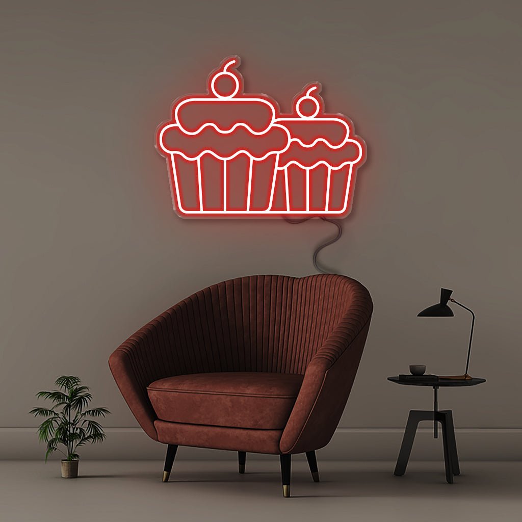 Neon Cupcakes - Neonific - LED Neon Signs - 50 CM - Red