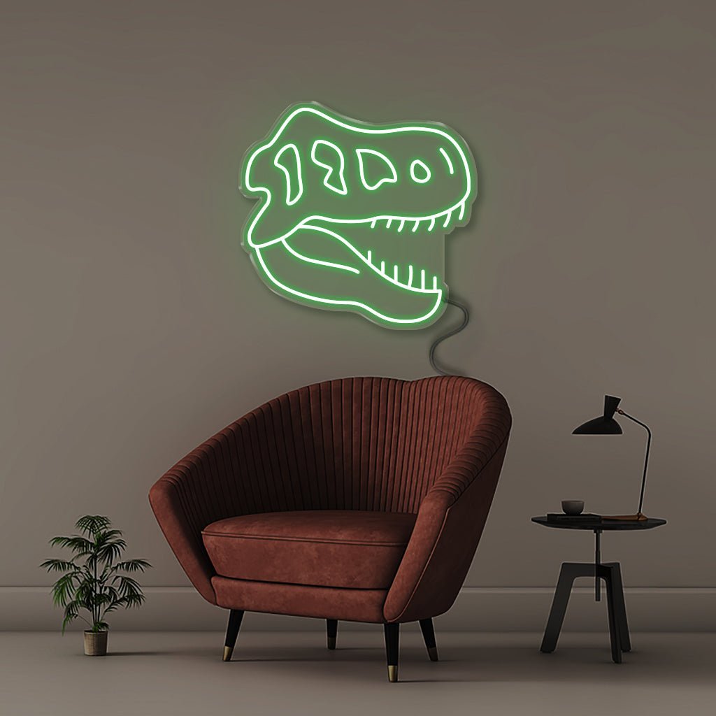 Neon Dino Skull - Neonific - LED Neon Signs - 50 CM - Green