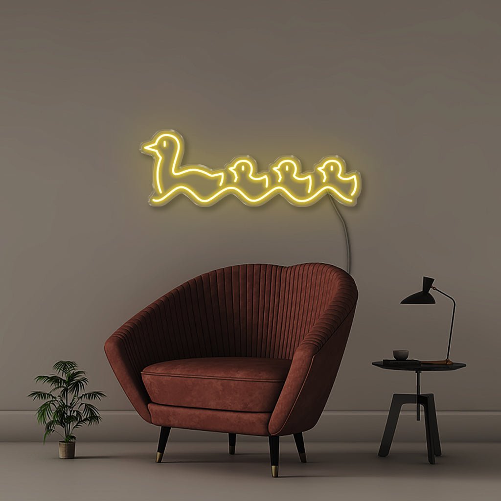 Neon Ducklings - Neonific - LED Neon Signs - 75 CM - Yellow
