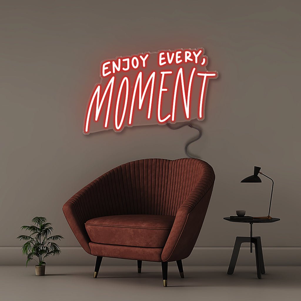 Neon Enjoy every moment - Neonific - LED Neon Signs - 50 CM - Red