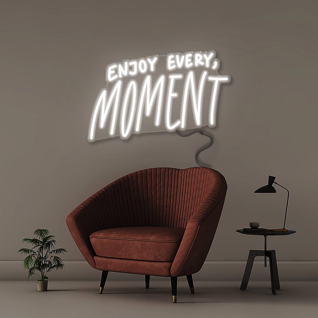 Neon Enjoy every moment - Neonific - LED Neon Signs - 50 CM - White