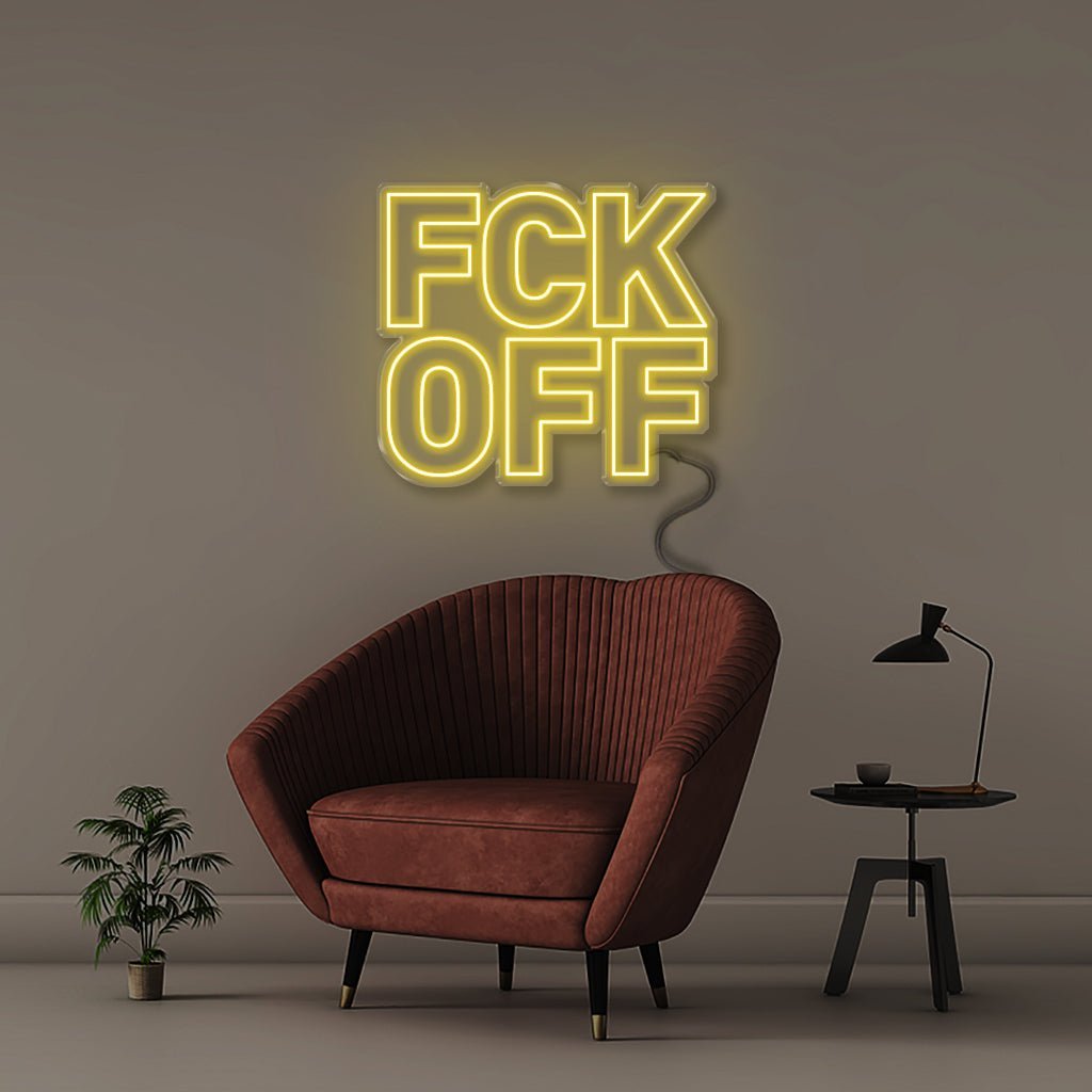 Neon Fck Off - Neonific - LED Neon Signs - 50 CM - Yellow