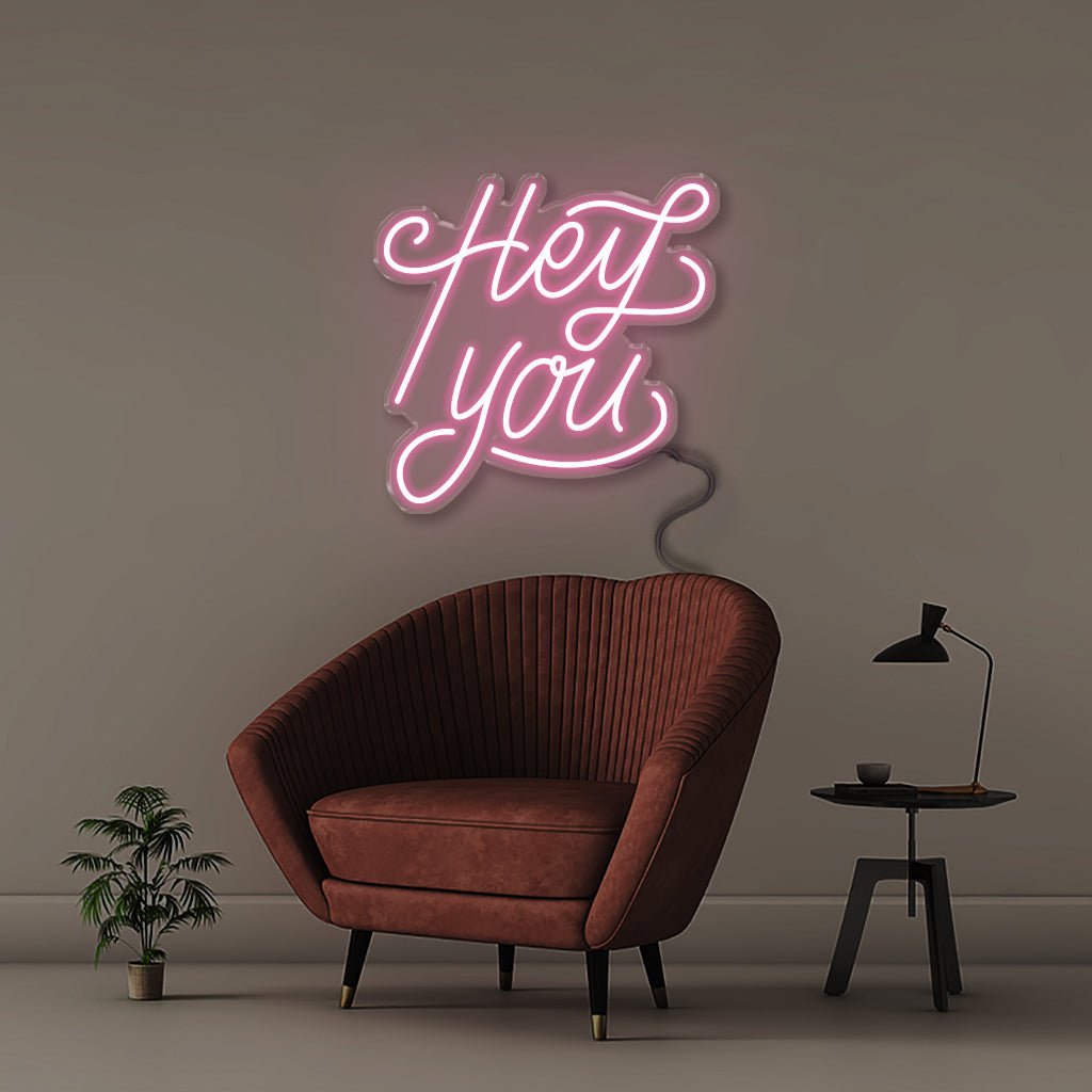 Neon Hey You! - Neonific - LED Neon Signs - 50 CM - Light Pink