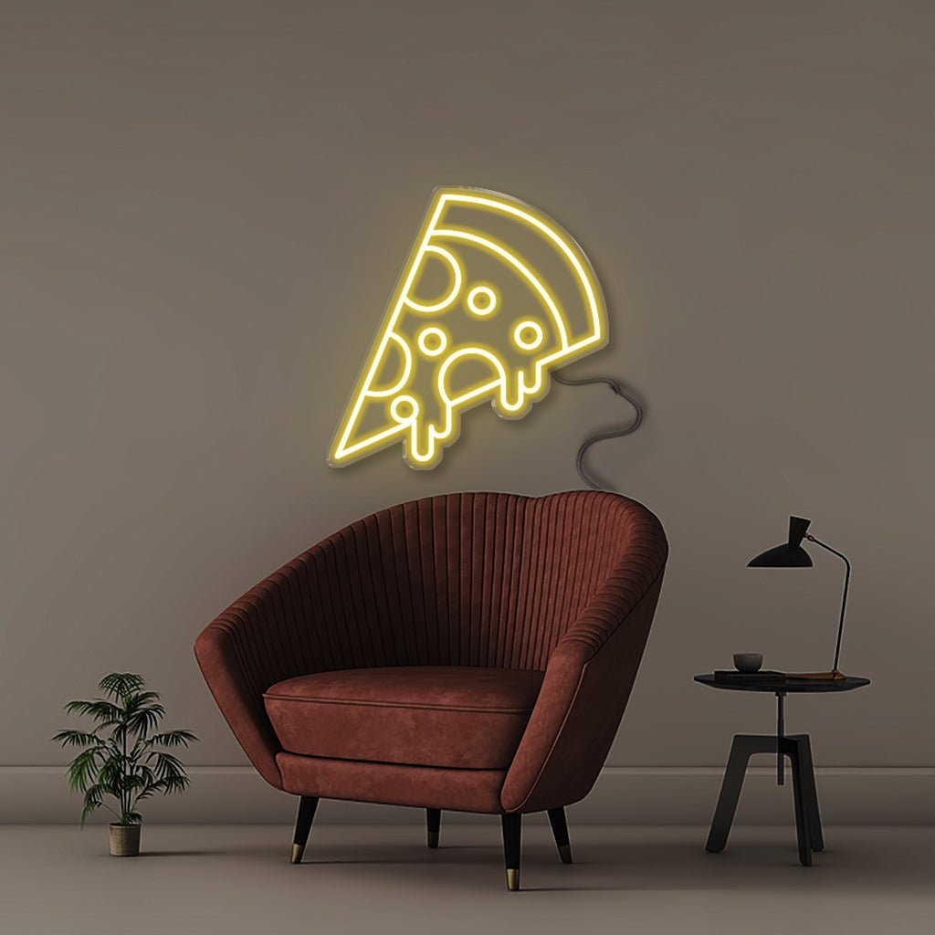 Neon Pizza - Neonific - LED Neon Signs - 50 CM - Yellow