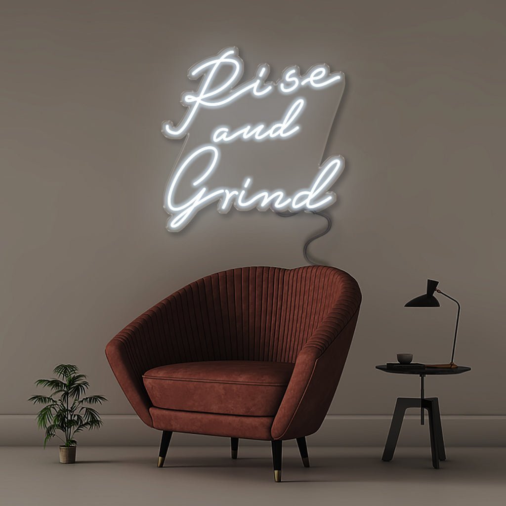 Neon Rise and Grind - Neonific - LED Neon Signs - 50 CM - Cool White