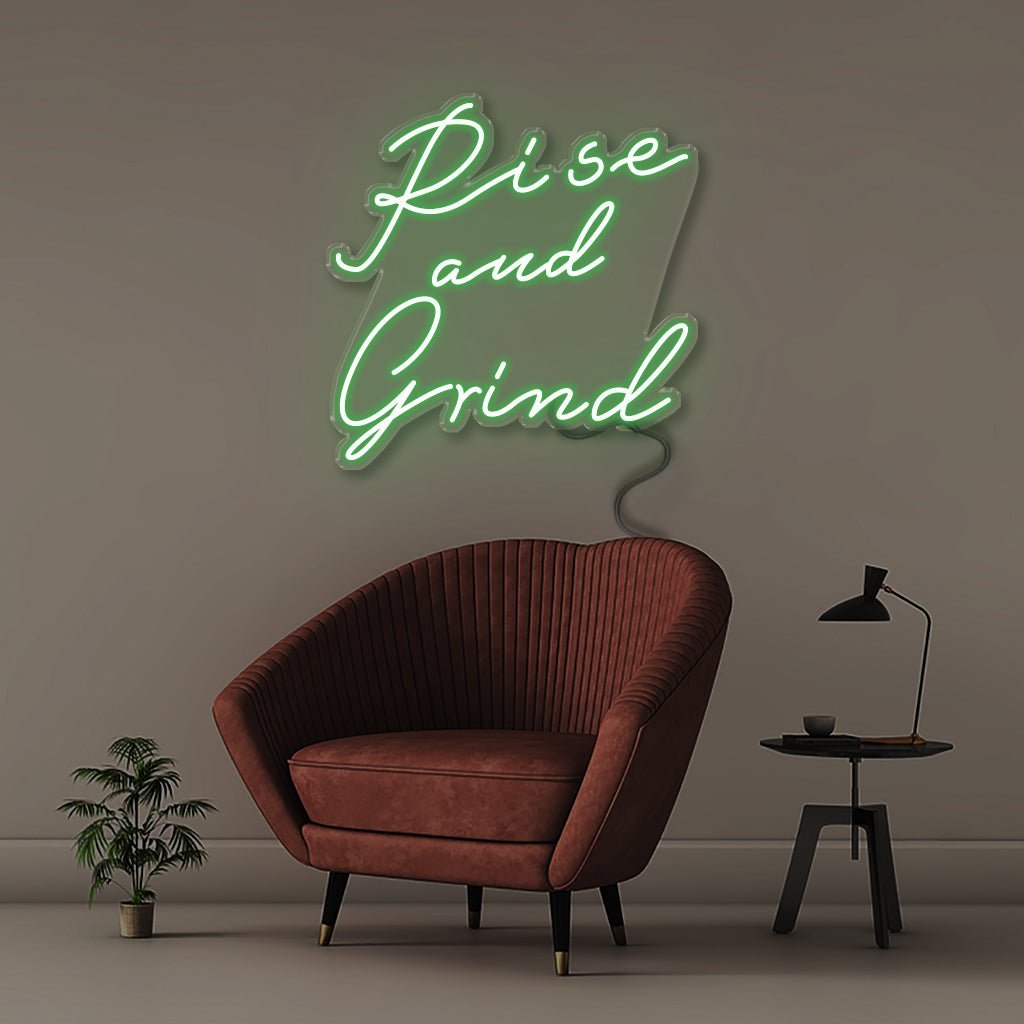 Neon Rise and Grind - Neonific - LED Neon Signs - 50 CM - Green