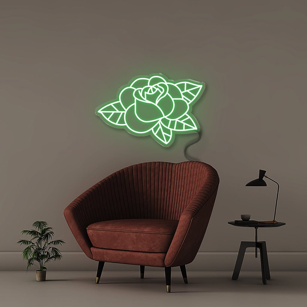 Neon Rose - Neonific - LED Neon Signs - 50 CM - Green