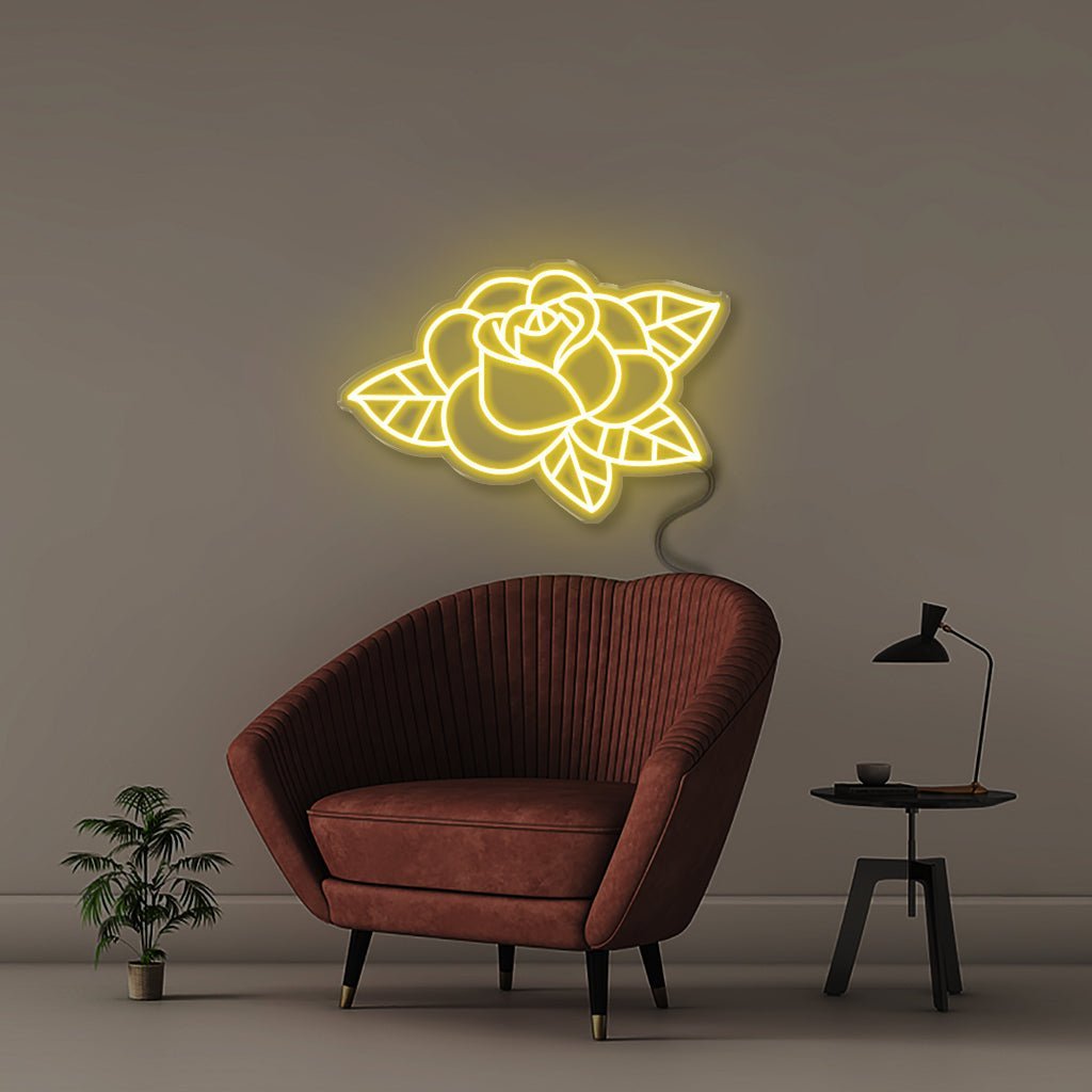 Neon Rose - Neonific - LED Neon Signs - 50 CM - Yellow