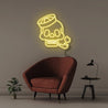Neon Sailor Skull - Neonific - LED Neon Signs - 50 CM - Yellow