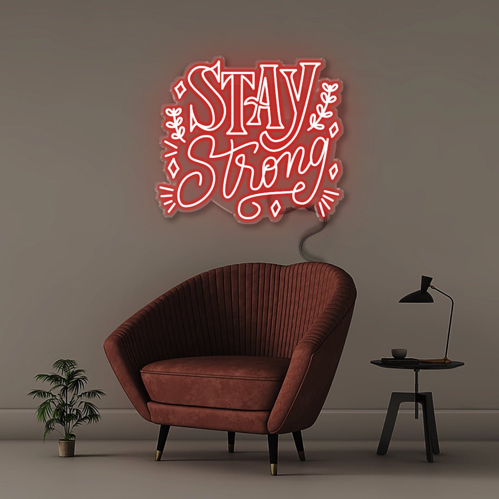 Neon Stay Strong - Neonific - LED Neon Signs - 75 CM - Red