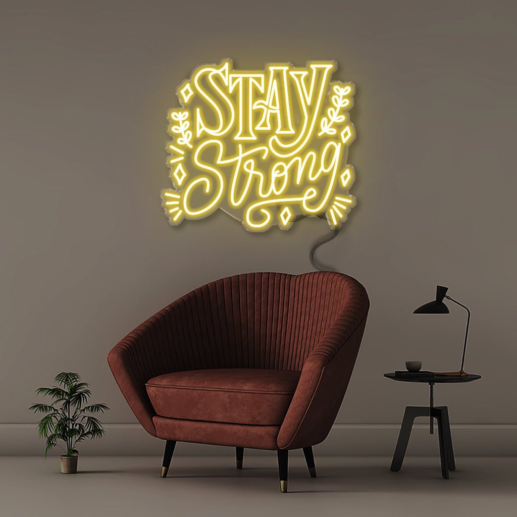 Neon Stay Strong - Neonific - LED Neon Signs - 75 CM - Yellow