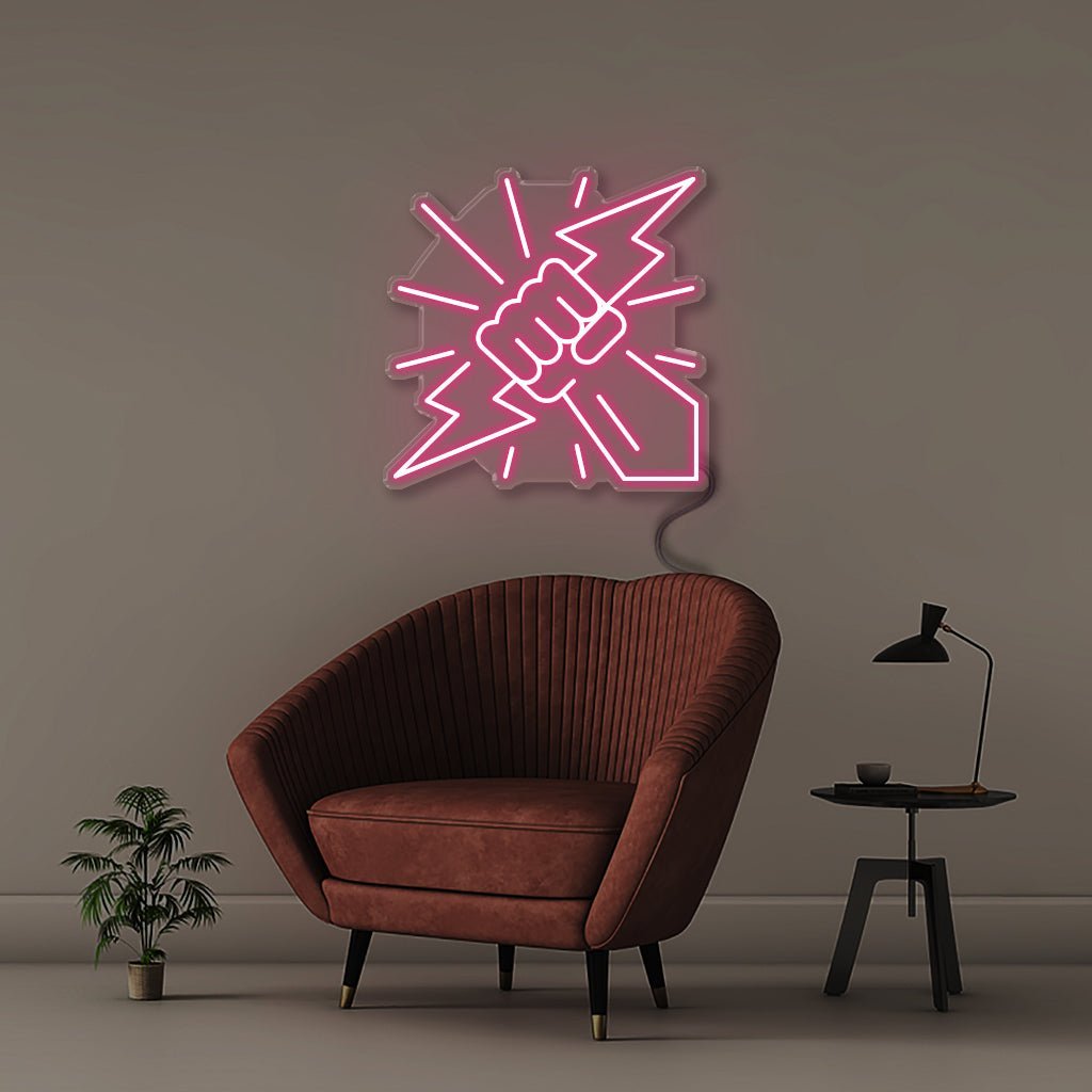 Neon Thunderhand - Neonific - LED Neon Signs - 50 CM - Pink