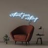 Neon Without You Nothing - Neonific - LED Neon Signs - 150 CM - Light Blue