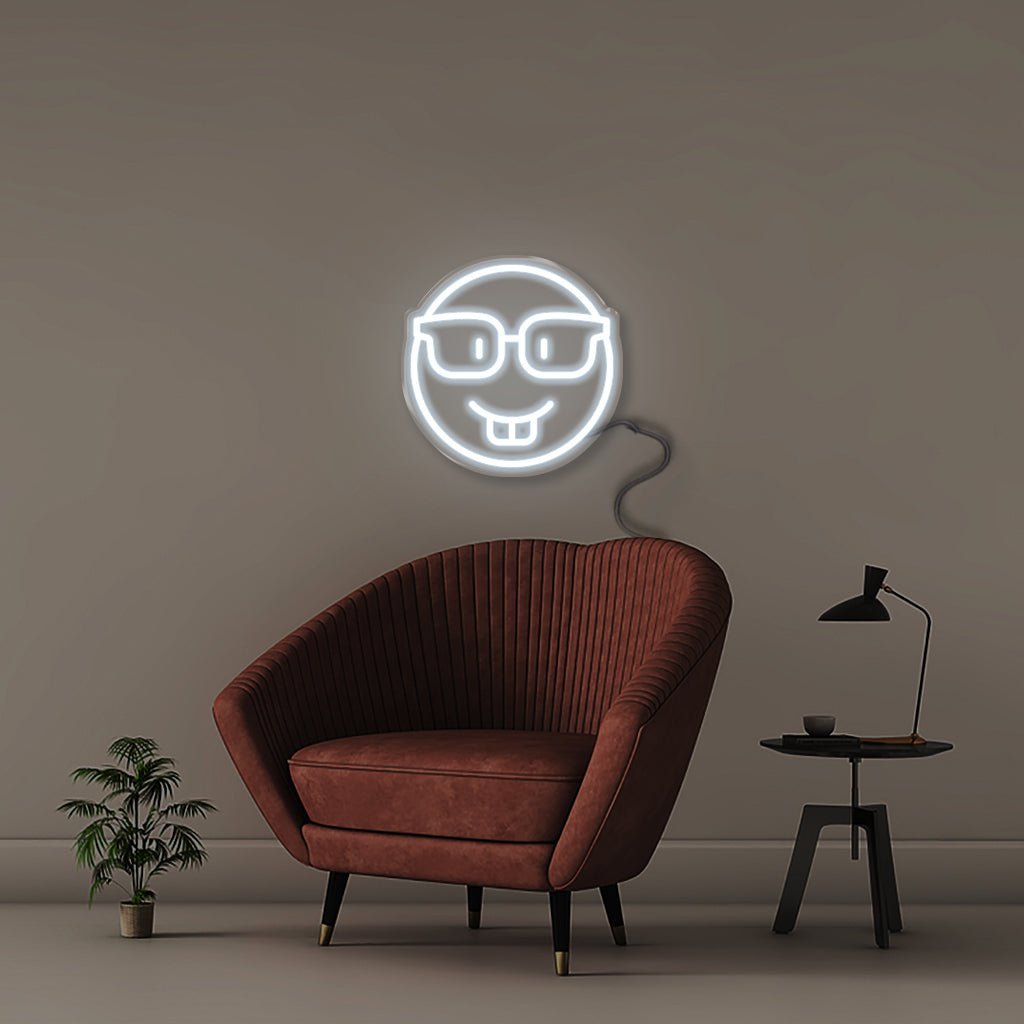 Nerd Emoji - Neonific - LED Neon Signs - 50 CM - Cool White