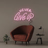 Never Give Up - Neonific - LED Neon Signs - 50 CM - Light Pink