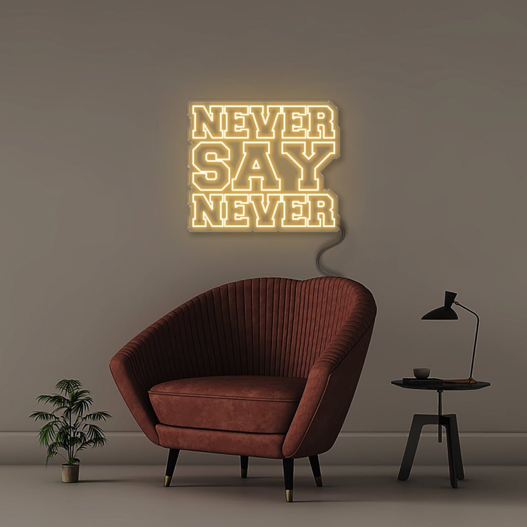 Never say Never - Neonific - LED Neon Signs - 75 CM - Warm White