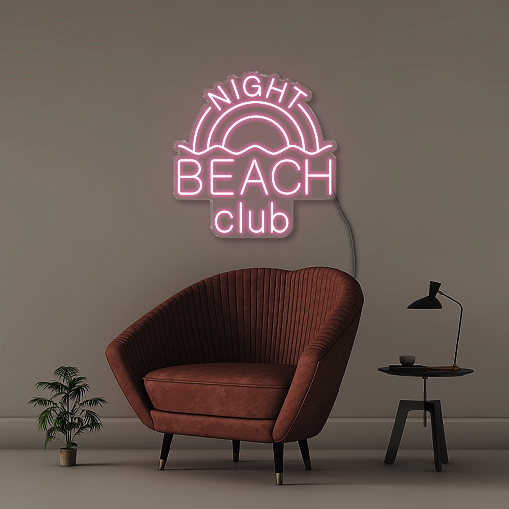 Night Beach Club - Neonific - LED Neon Signs - 50 CM - Light Pink