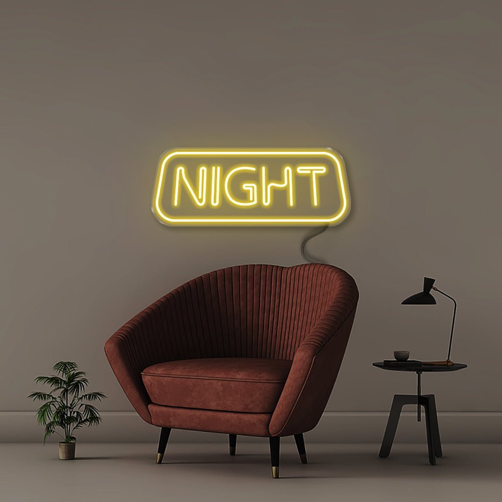 Night - Neonific - LED Neon Signs - 50 CM - Yellow