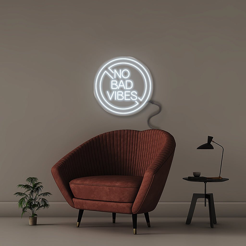 No bad Vibes - Neonific - LED Neon Signs - 50 CM - Cool White